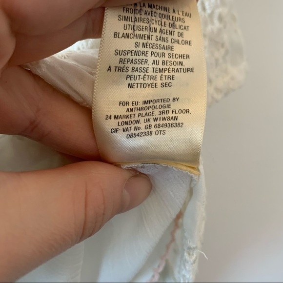 Anthropologie Floreat Eyelet Off Shoulder Blouse - Picture 8 of 9